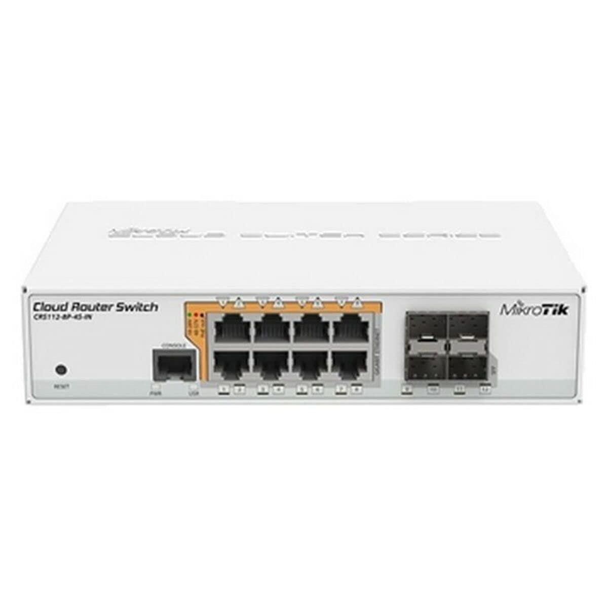 MikroTik CRS112-8P-4S-IN Gigabit Ethernet Smart Switch with PoE-out and RouterOS L5 for Small Businesses