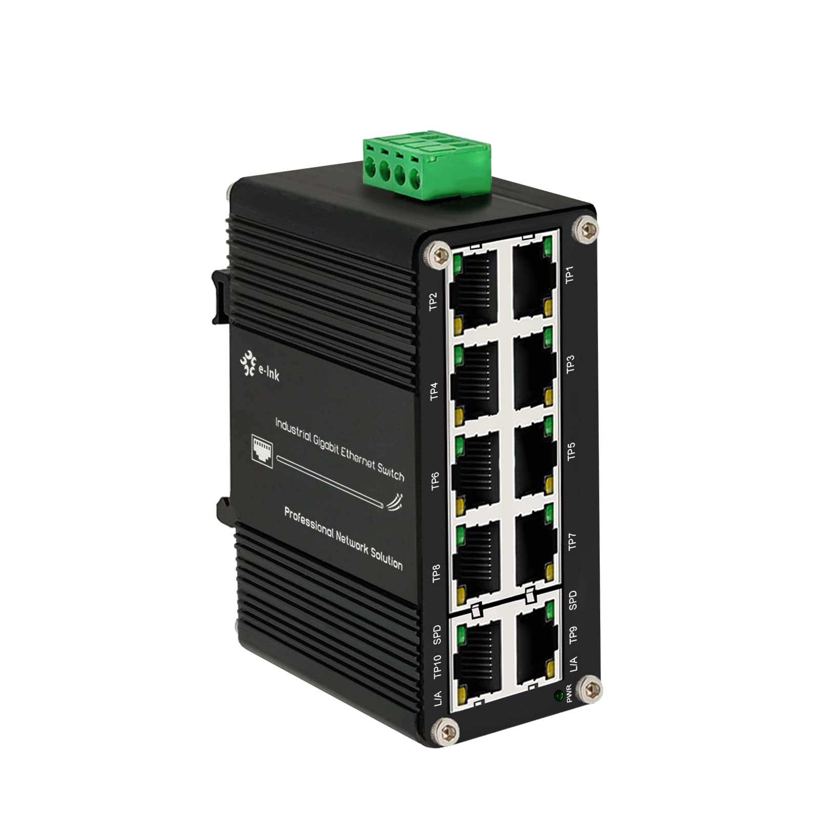 Mini Industrial Hardened 10 Port Gigabit Switch for Outdoor Use
| 10/100/1000Mbps Unmanaged DIN Rail Mount Ethernet Swi