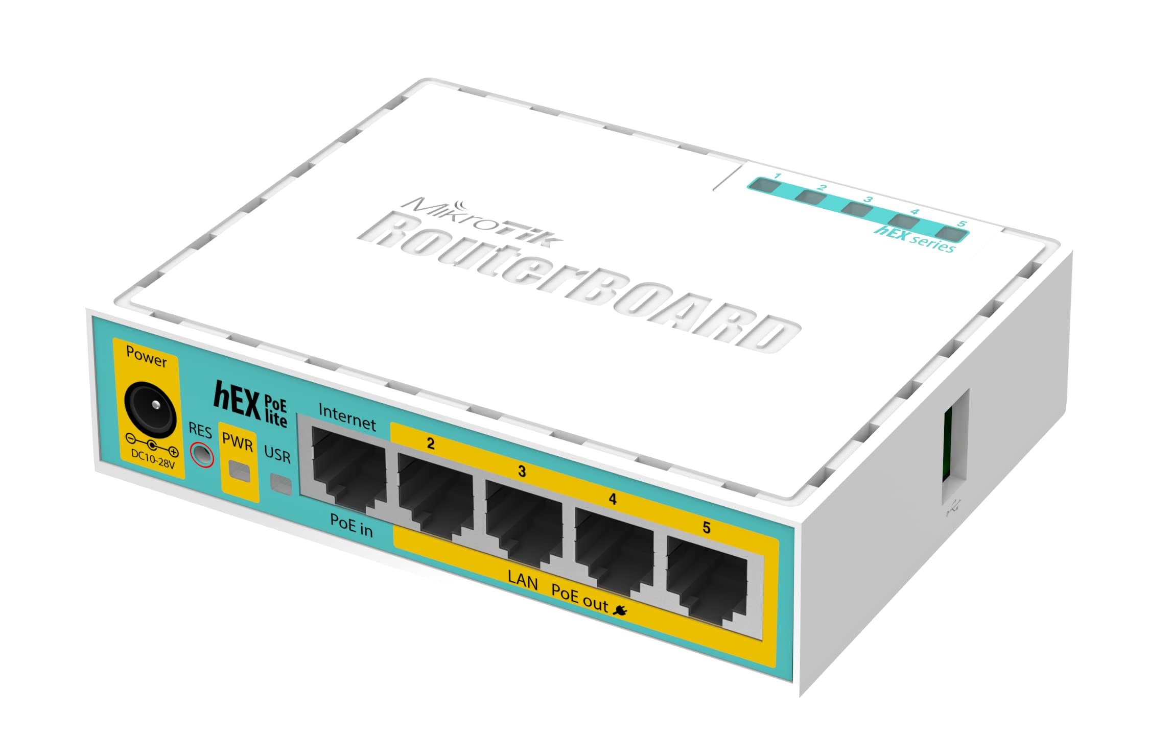 MikroTik hEX PoE Lite RB750UPr2 SOHO Router for Small Offices and Homes with 5x Ethernet Ports and 1x USB |0
MikroTik hE
